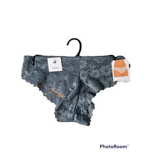 Women Small RENE ROFE Lingerie Lace Bikini Panty, Gray